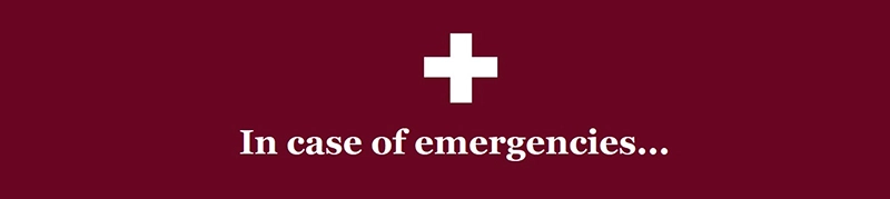 In case of emergencies
